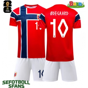 Norge Martin Odegaard #10 Hemmaställ Barn VM 2026 Kortärmad (+ Korta byxor)